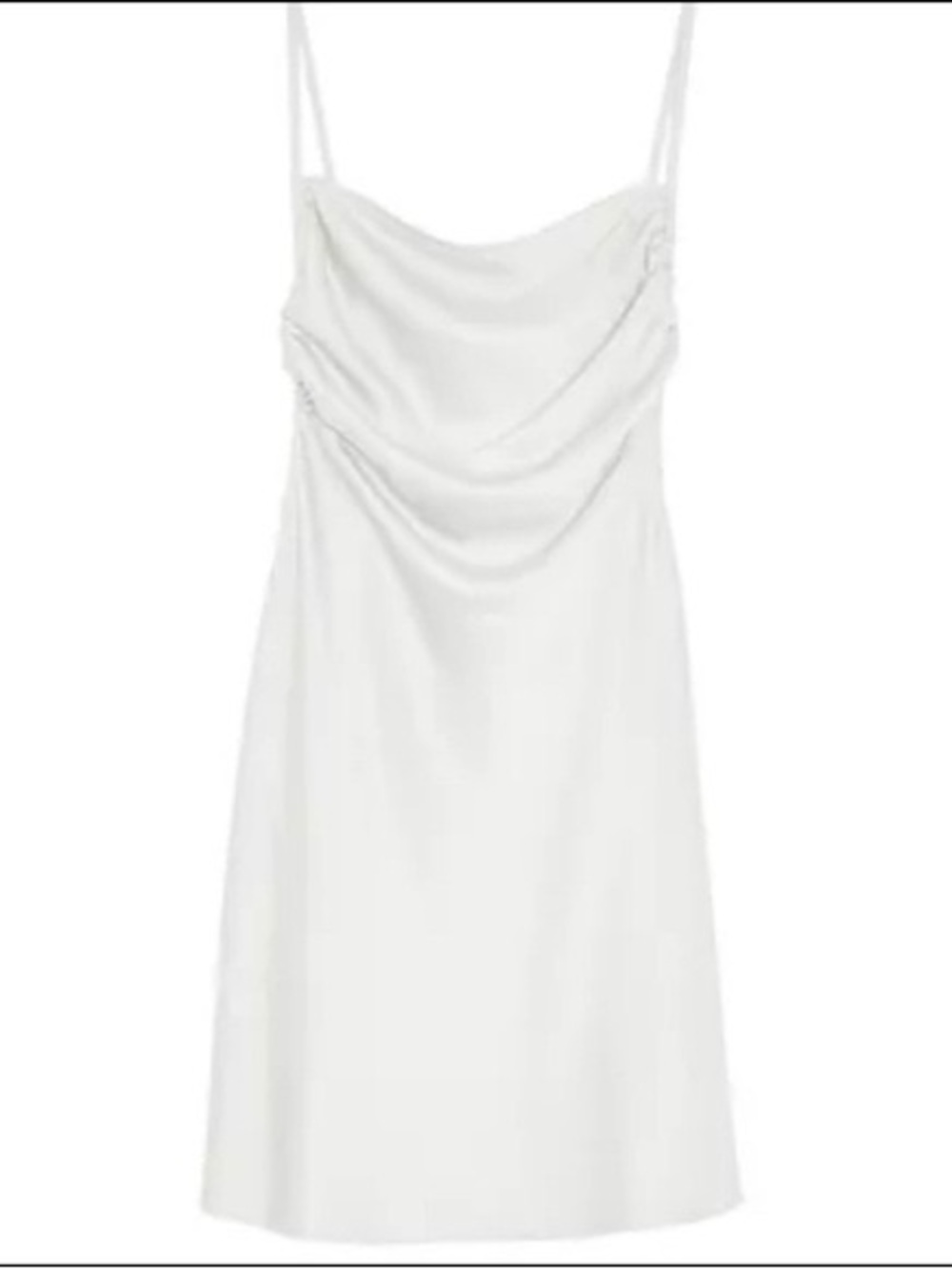 Danielle Bernstein white slip open back dress